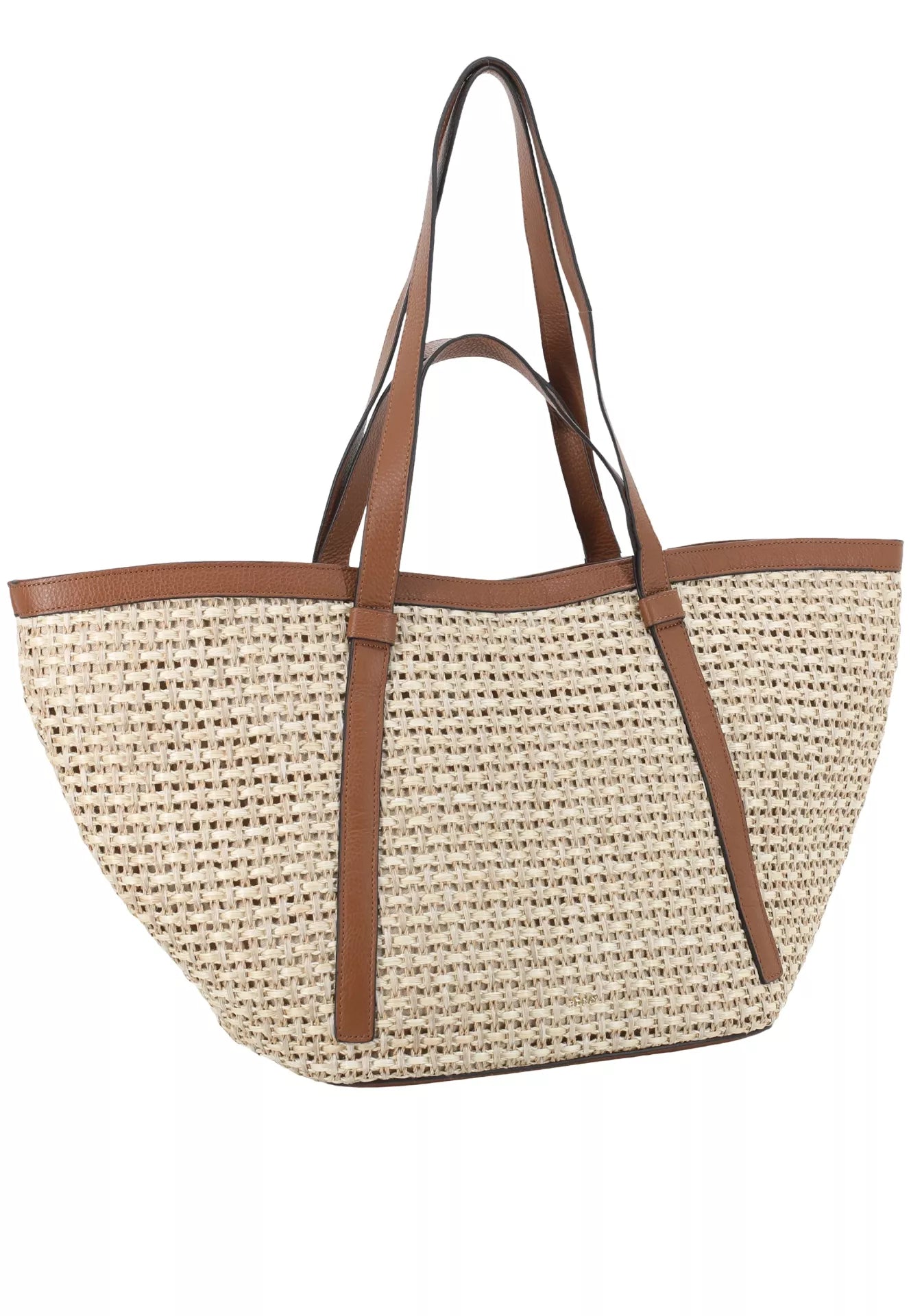 Shopper Cosmo Raffia/Leather M