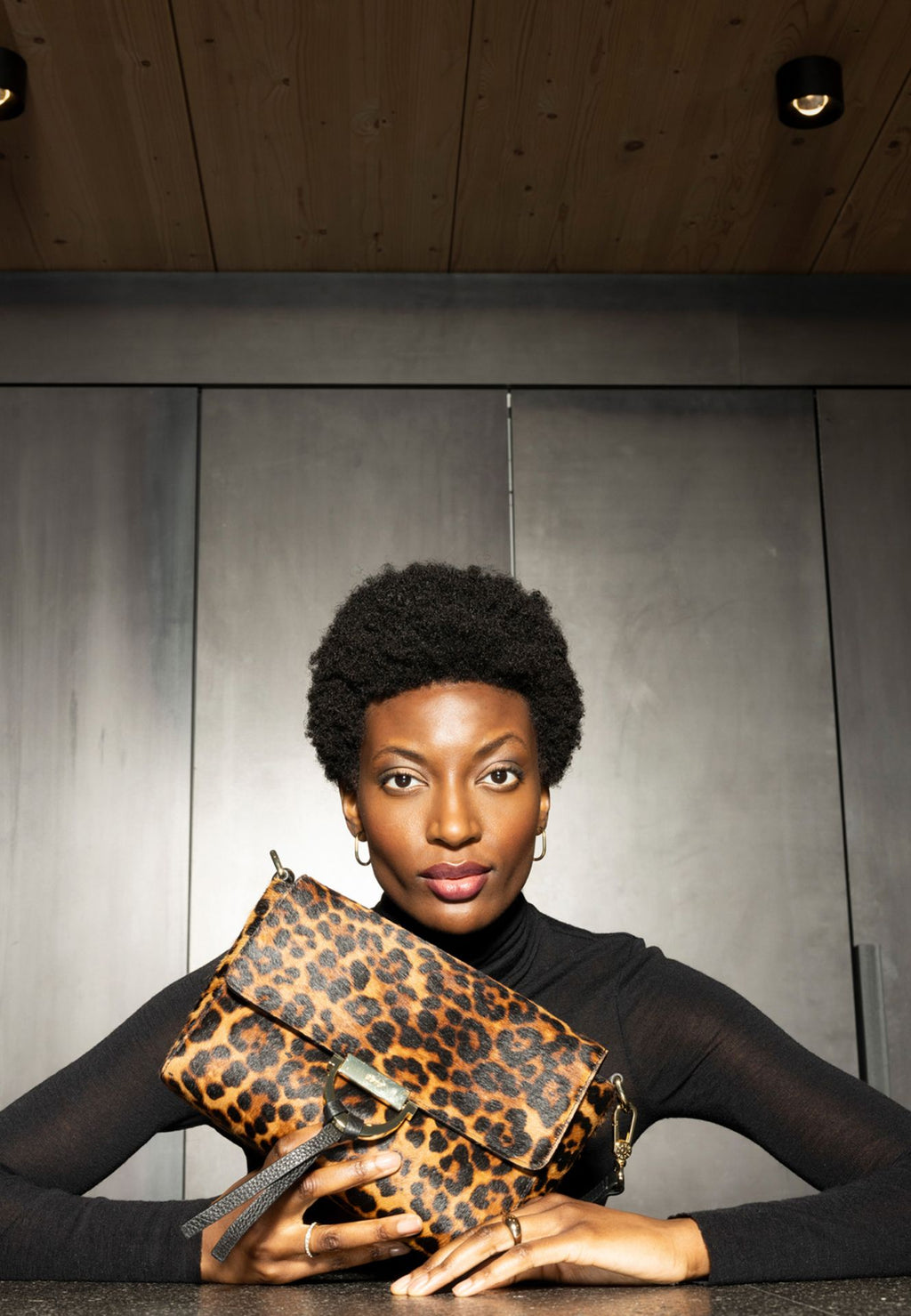 Crossbody TEMI Leather Animal Printed