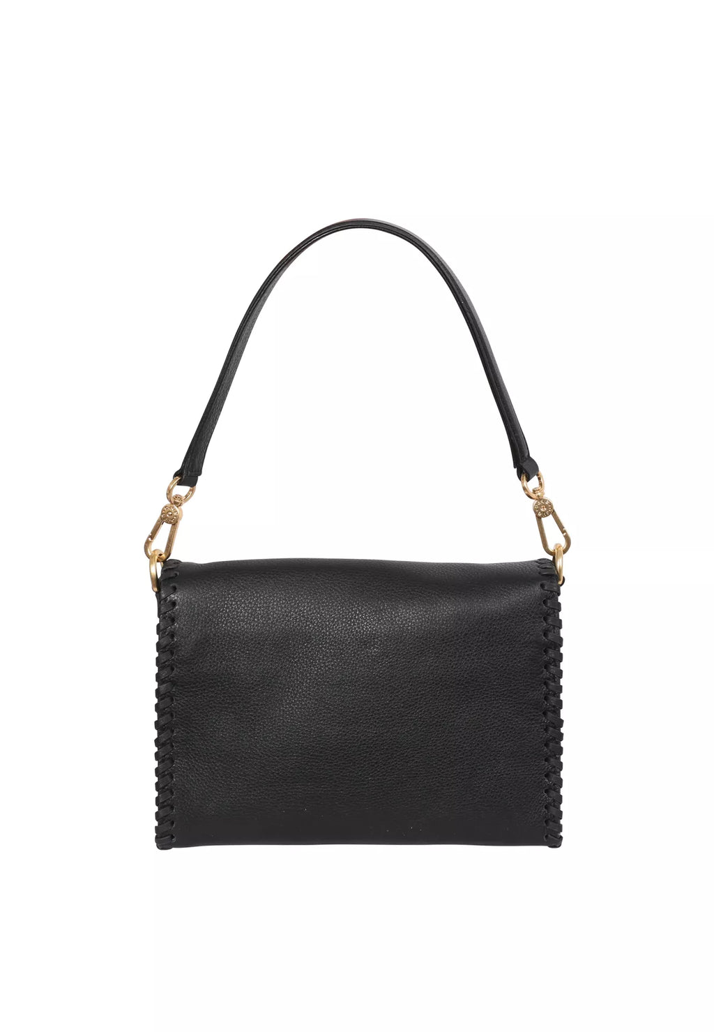 Shoulder Bag Temi Stitch Leather Dalia Black