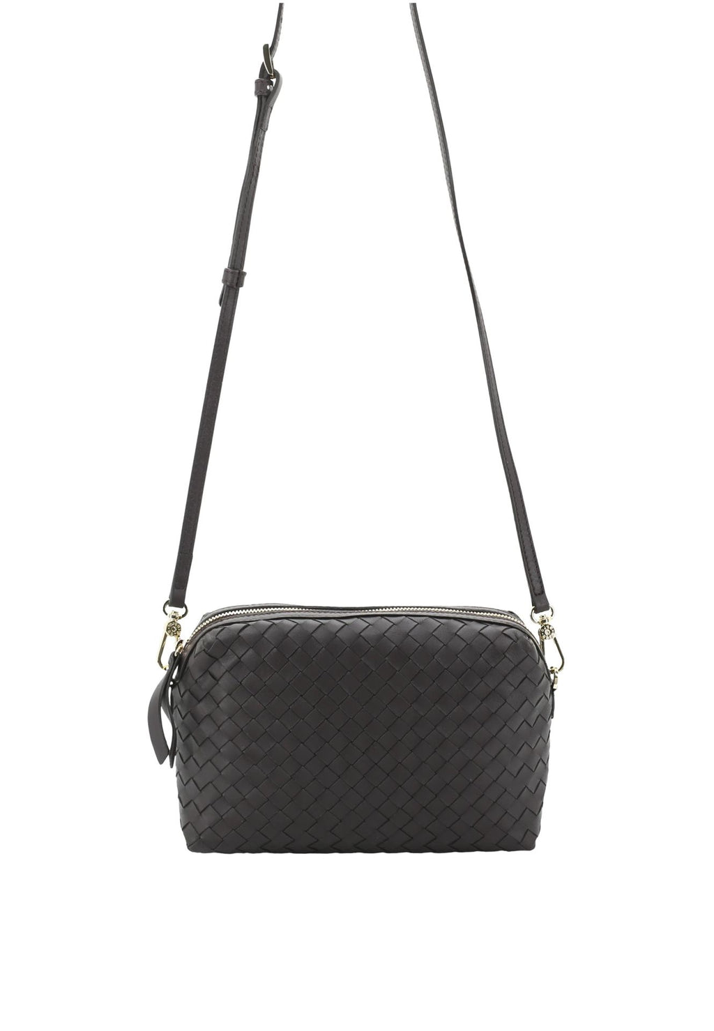 Crossbody Bag KAIA Leather Piuma Woven