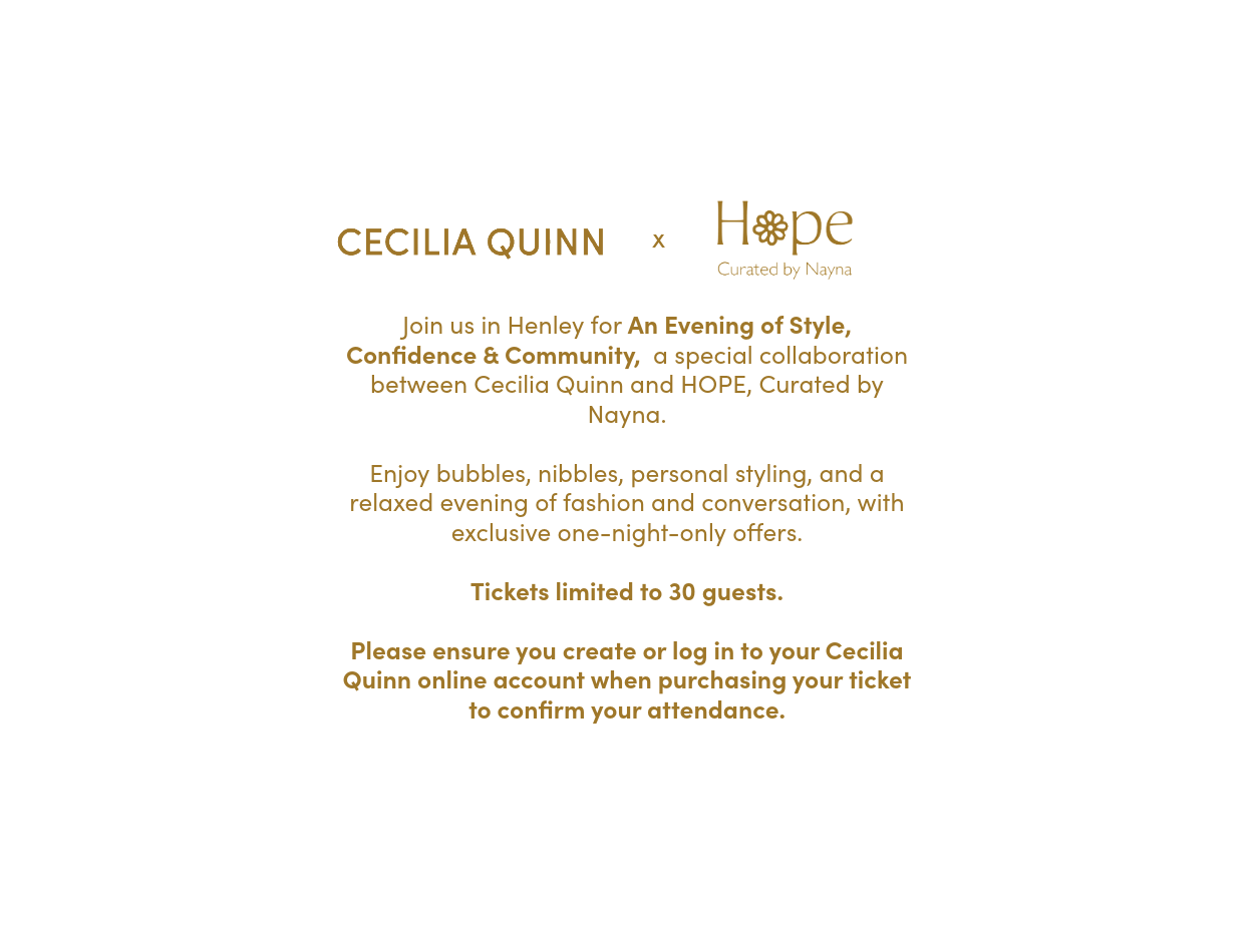CQ x HOPE Styling Evening – Henley